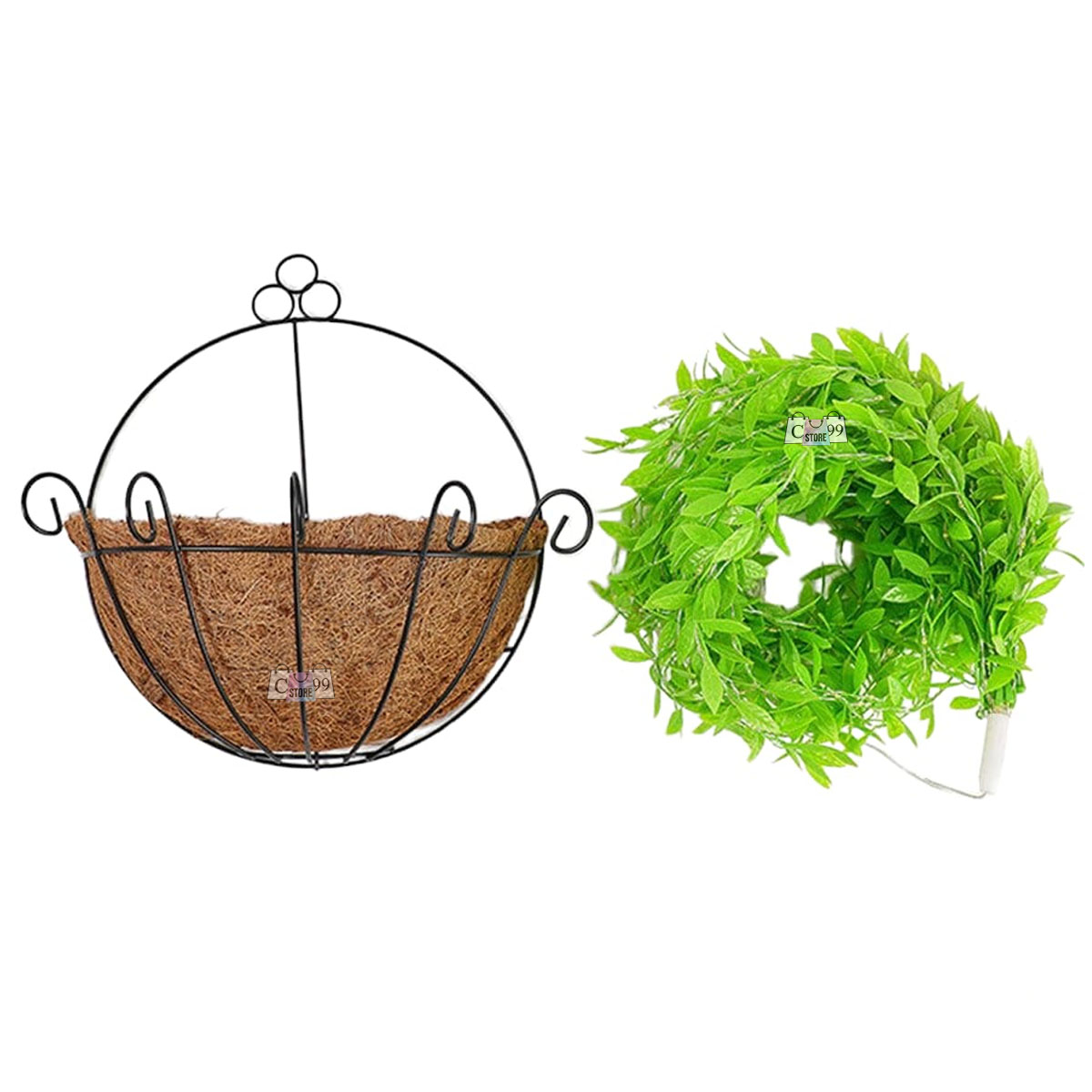 Miniatura 3 de Matera colgante Tira De Hojas Artificial